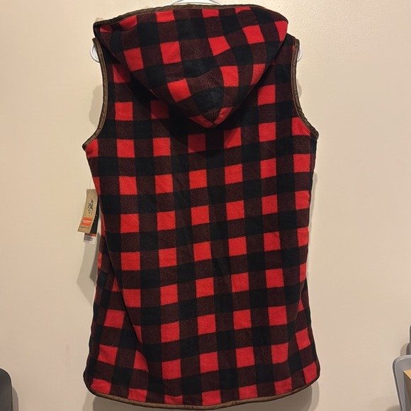 Women’s Fuzzy & Thick open Vest with Hood Small NWT - Picture 7 of 9